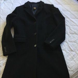 Black wool pea coat